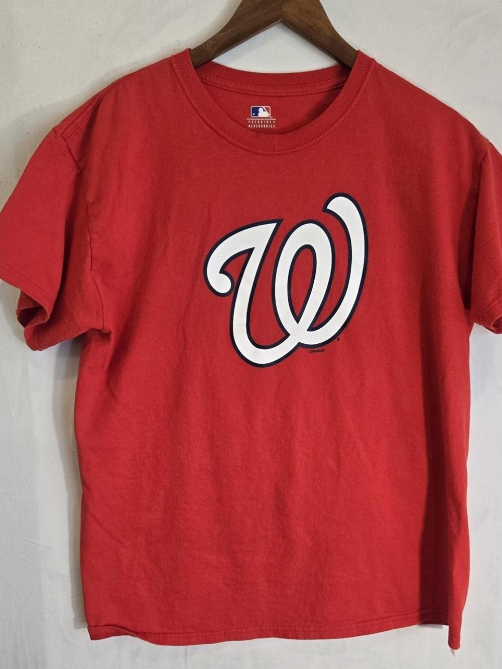 Genuine Merchandise Red Washington Script W Short Sleeve Tee